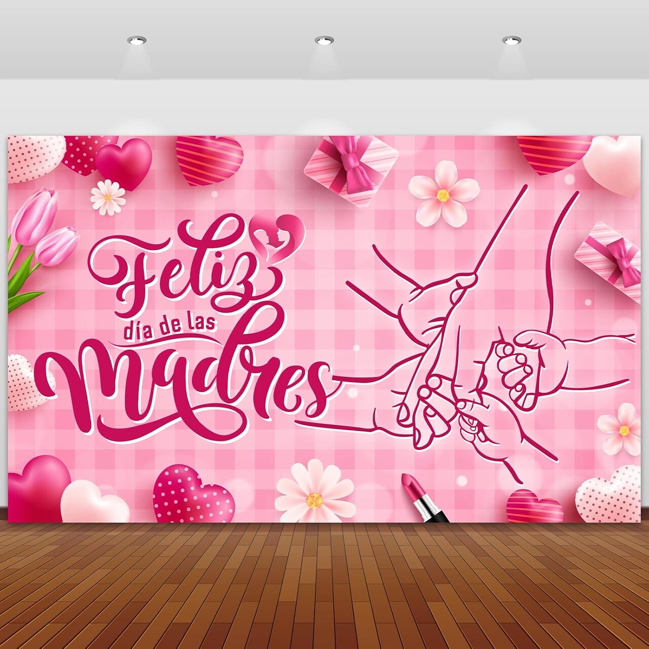 Feliz Día de las Madres Backdrop – Happy Mother’s Day Banner Background, Best Mom Photo Booth Backdrop for Mother’s Day Decorations